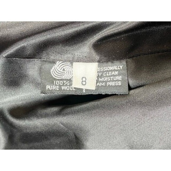 Vintage J. Percy Marvin Richards Jacket Womens 8 Black Mink Trim Overcoat Wool - Picture 7 of 11